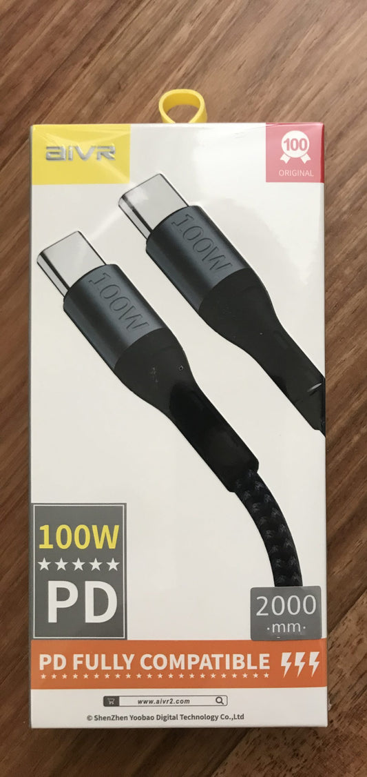 AIVR PD Fully Compatible Charging & Data Cable 1m 100W