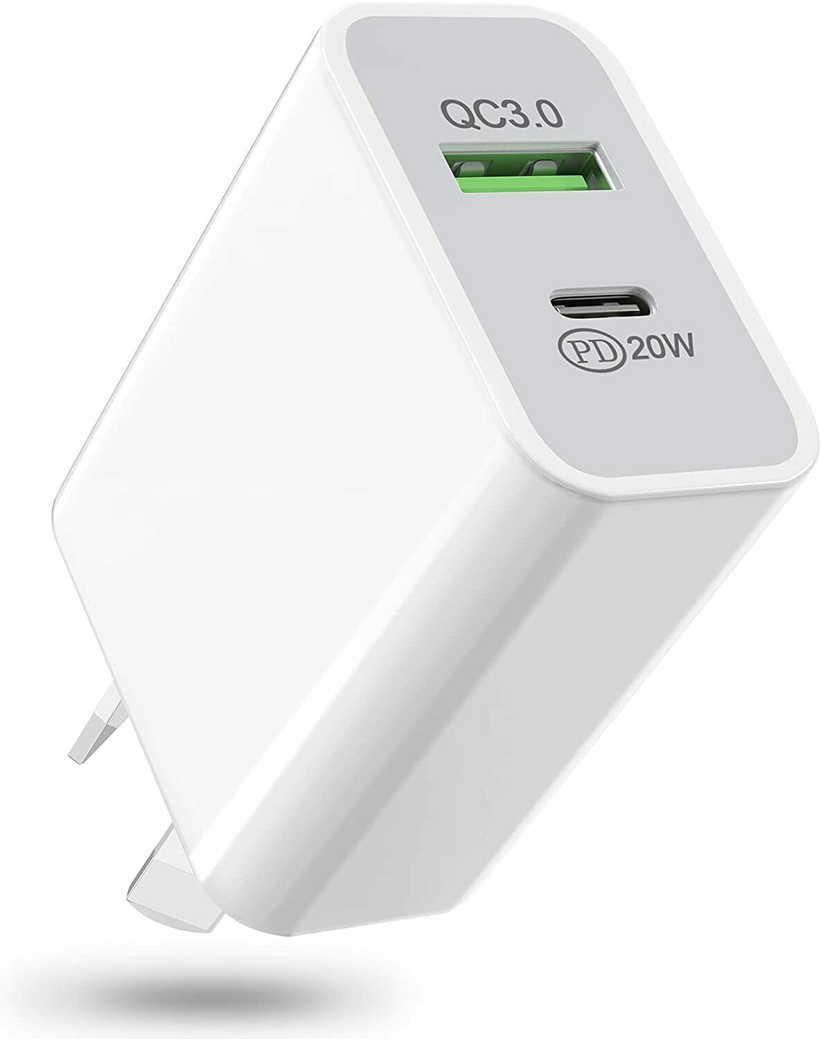 Wall Charger Fast PD Power Adapter DUAL USB Type C QC3.0 For Android iPhone iPad