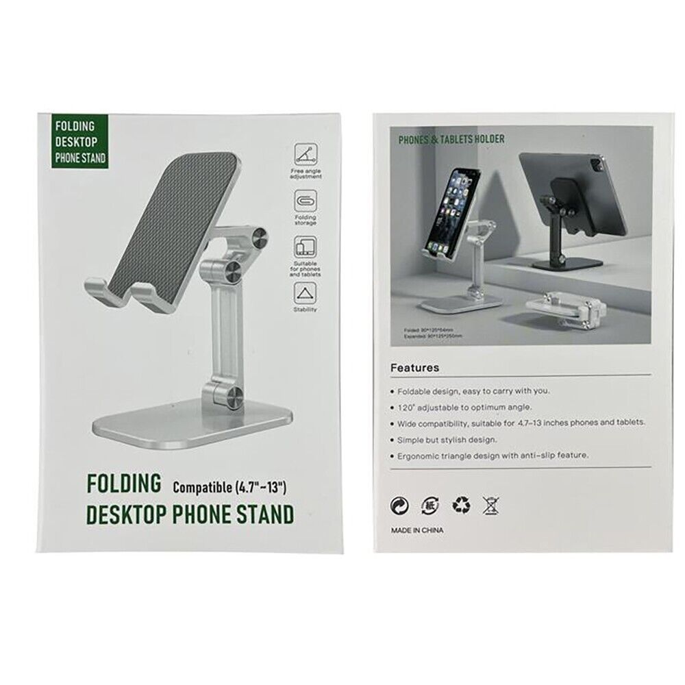 Folding Compatible 4.7"-13" Desktop Phone Stand BRAND NEW Anti Slip