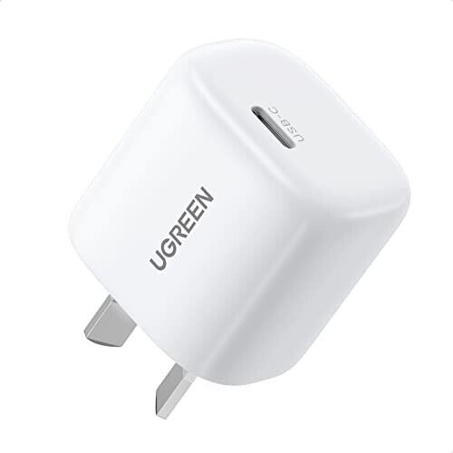 UGREEN Mini 20W USB C Charger PD Fast Charger Block USB-C Power Adapter White