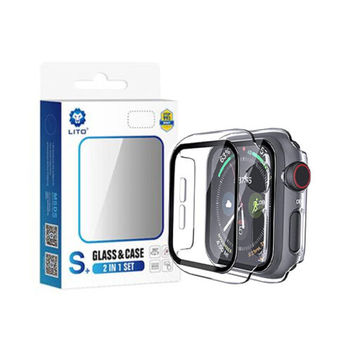 LITO S+ 2 in 1 Glass & Case Clear For Apple Watch